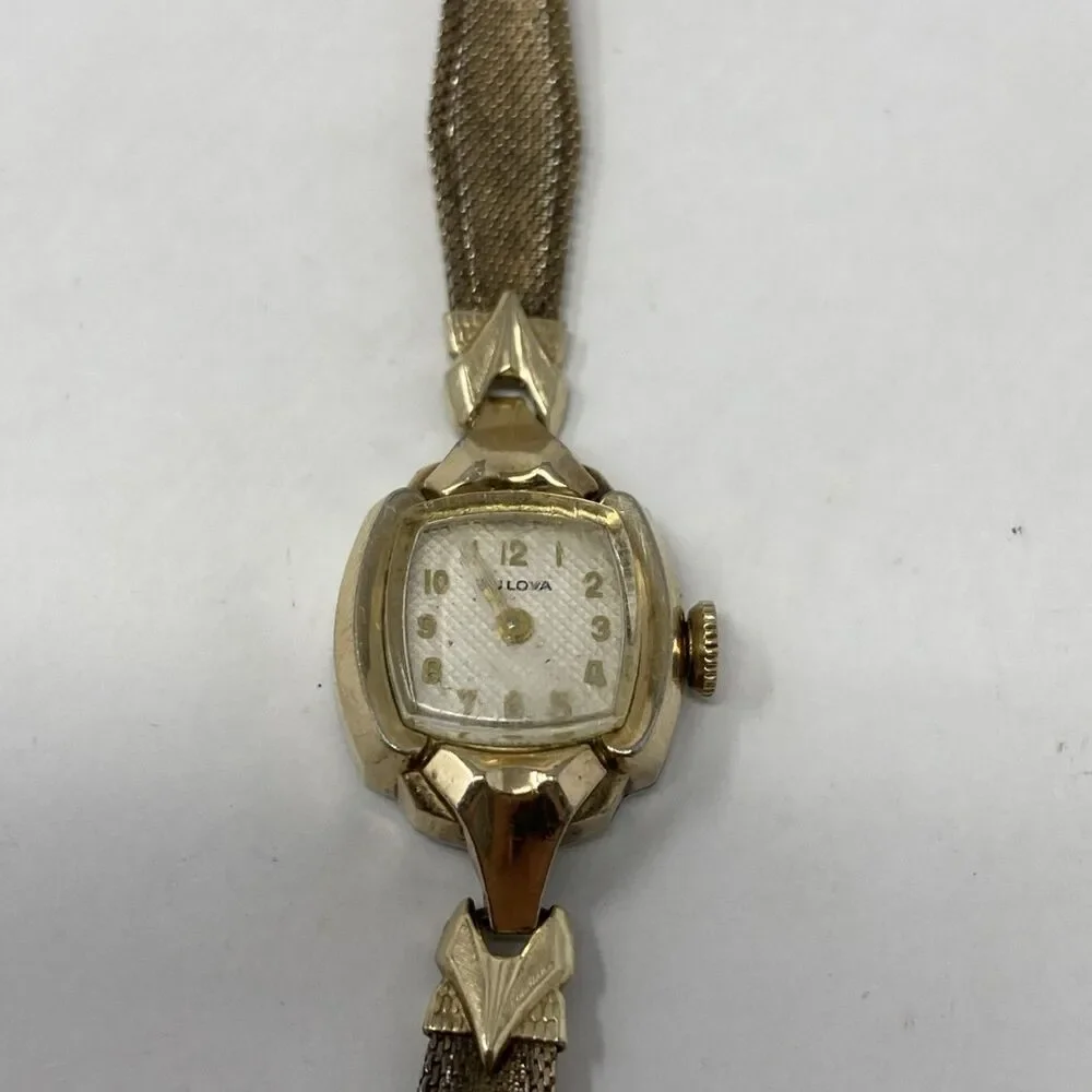 Vintage Bulova M3 Analog Mechanical Women's Watch 10k RGP Small W/Mesh Band